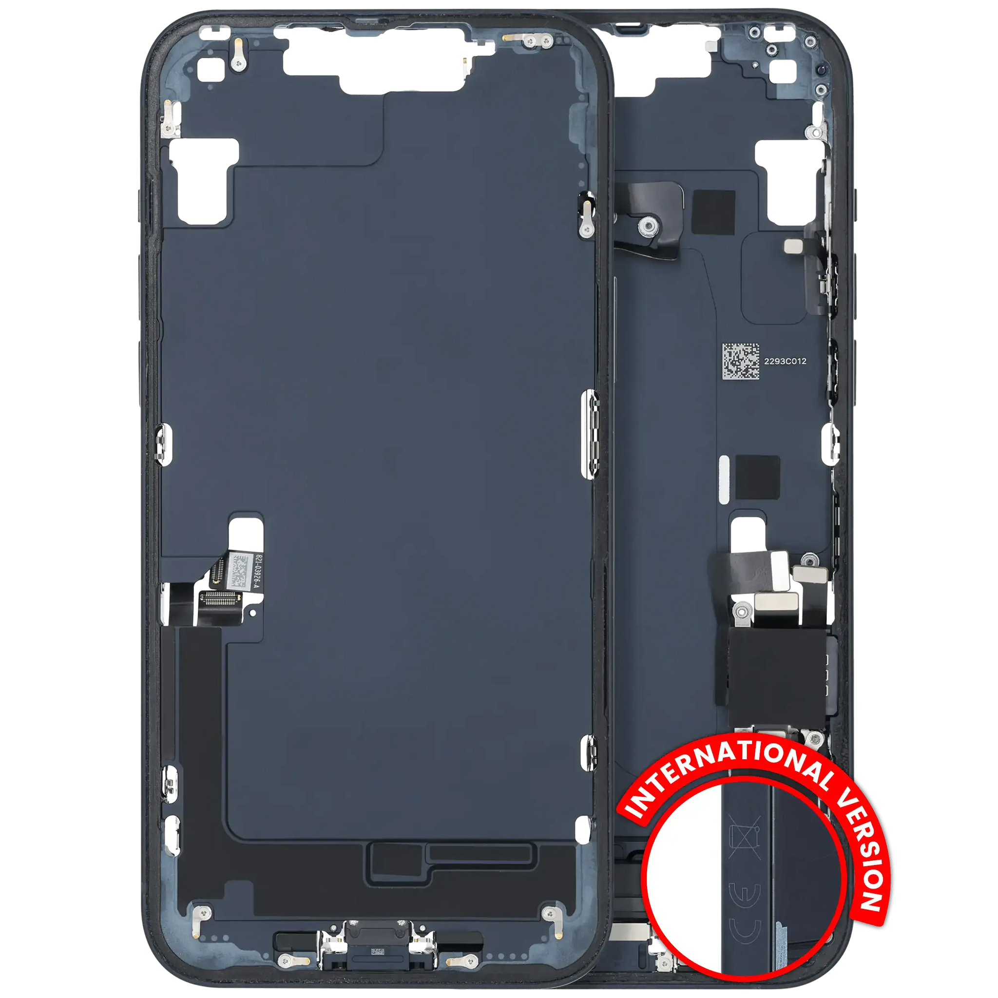 Mid-Frame Housing W/ Charging Port Flex & Small Parts For iPhone 14 Plus (EU / Global Version) (Pull) (Midnight)