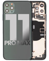Back Housing W/ Small Components Pre-Installed For iPhone 11 Pro Max (Pull) (Midnight Green)