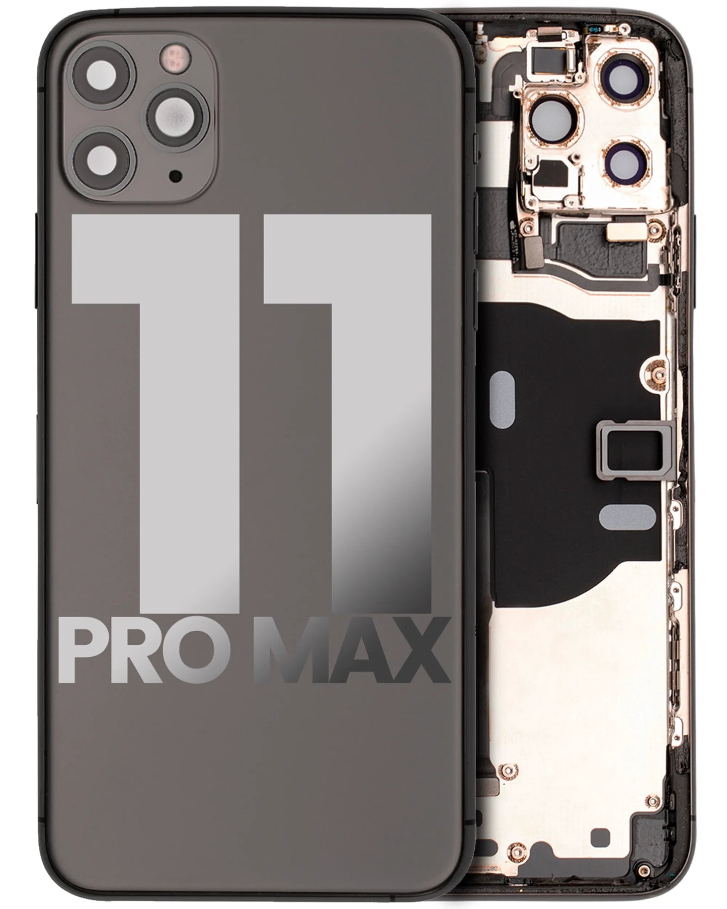 Back Housing W/ Small Components Pre-Installed For iPhone 11 Pro Max (Pull) (Space Gray)