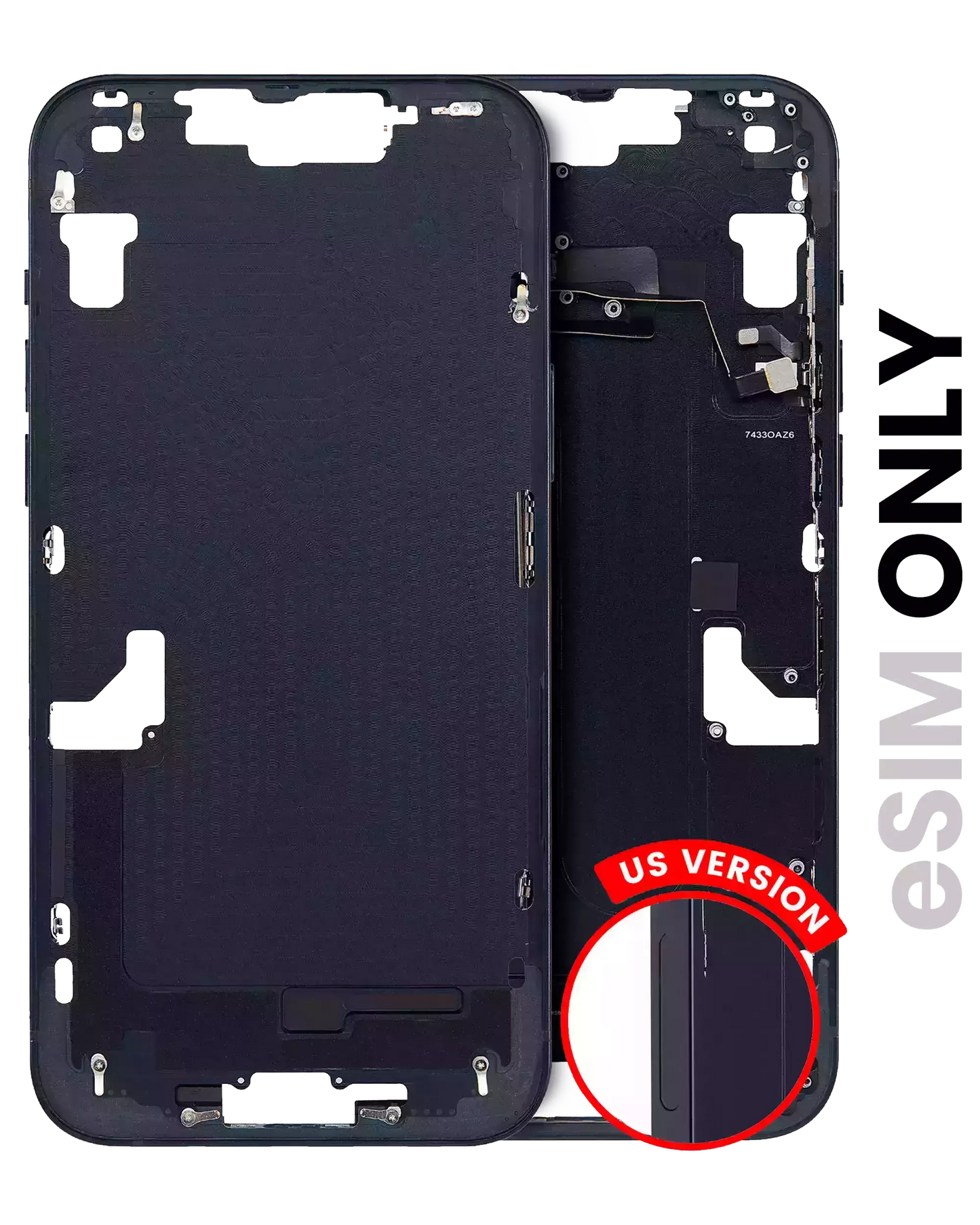 Mid-Frame Housing W/ Small Parts For iPhone 14 Plus (US Version) (Pull) (Midnight)