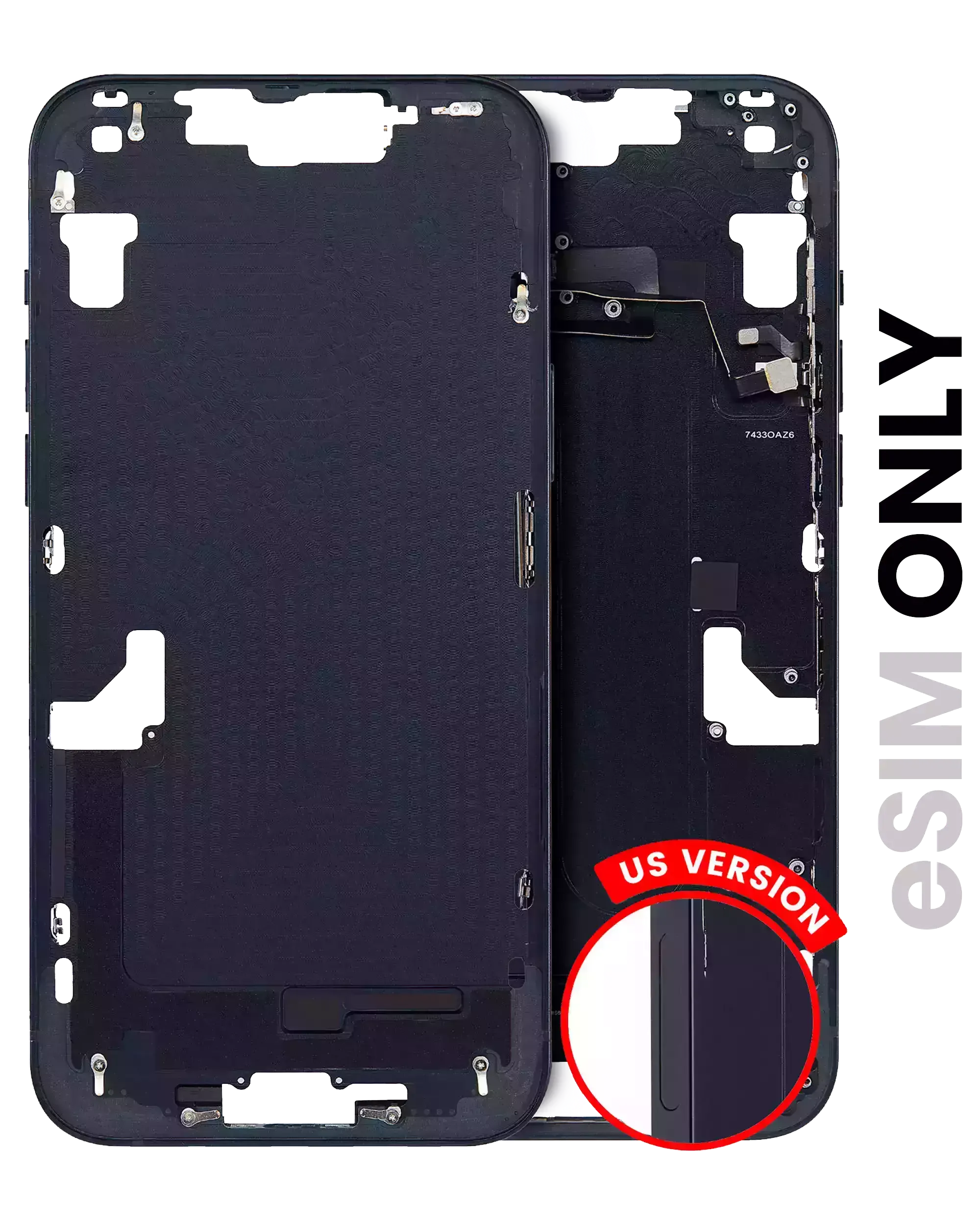 Mid-Frame Housing W/ Small Parts For iPhone 14 Plus (US Version) (Pull) (Midnight)