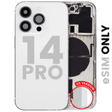 Back Housing W/ Small Parts For iPhone 14 Pro (US Version) (Pull) (Silver)