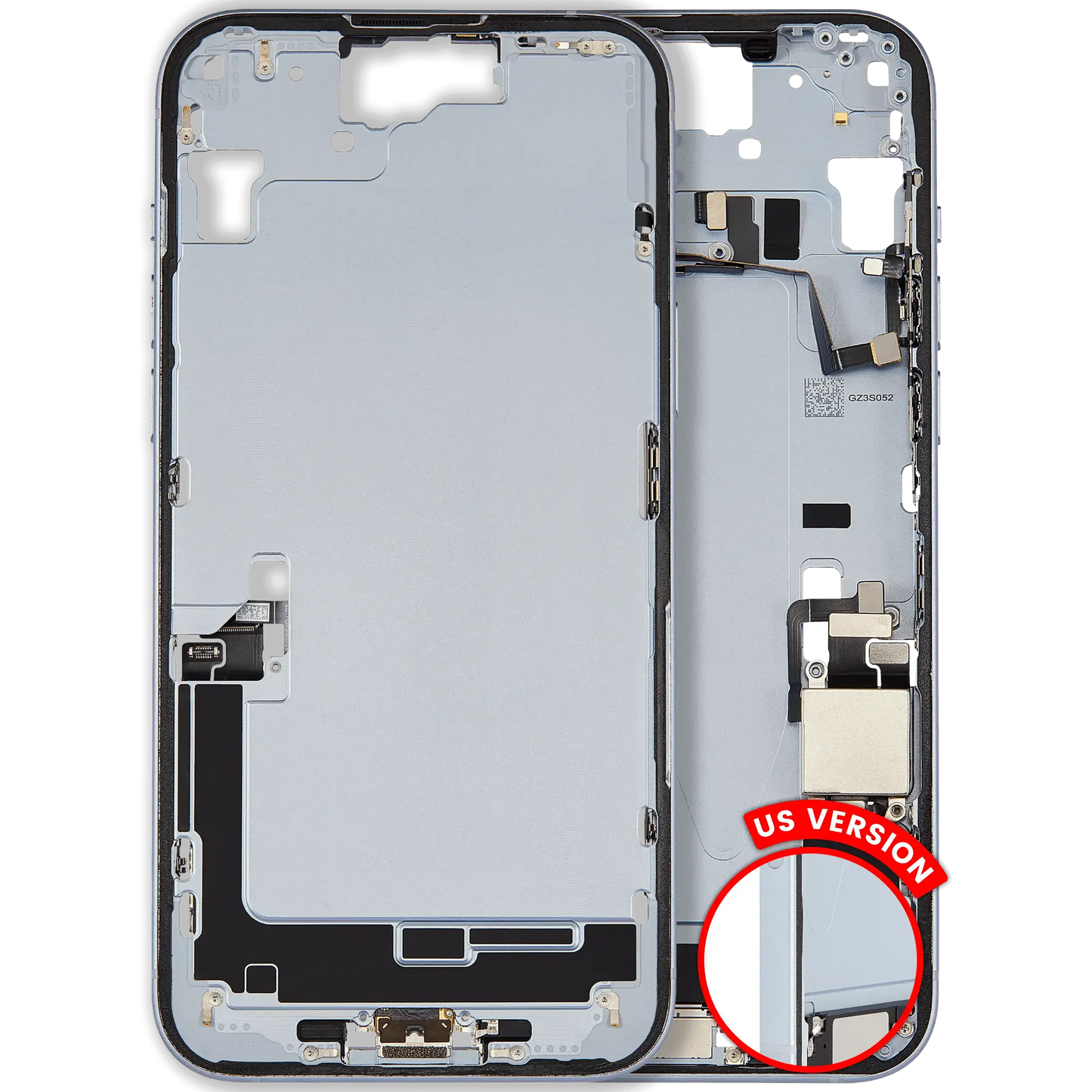 Mid-Frame Housing W/ Charging Port Flex & Small Parts For iPhone 15 Plus (US Version) (Pull) (Blue)