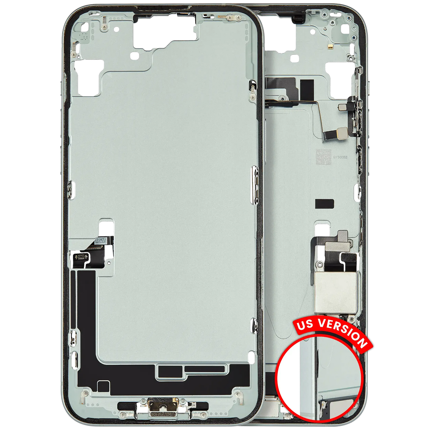 Mid-Frame Housing W/ Charging Port Flex & Small Parts For iPhone 15 Plus (US Version) (Pull) (Green)