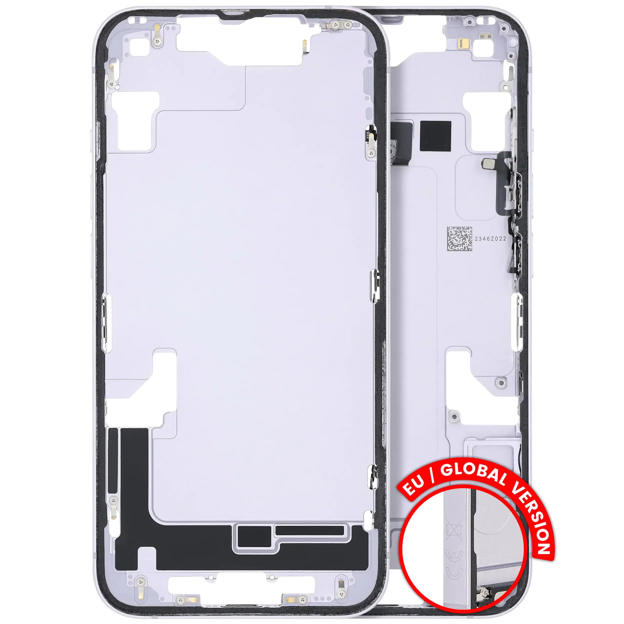 Mid-Frame Housing W/ Small Parts For iPhone 14 (EU / Global Version) (Pull) (Purple)