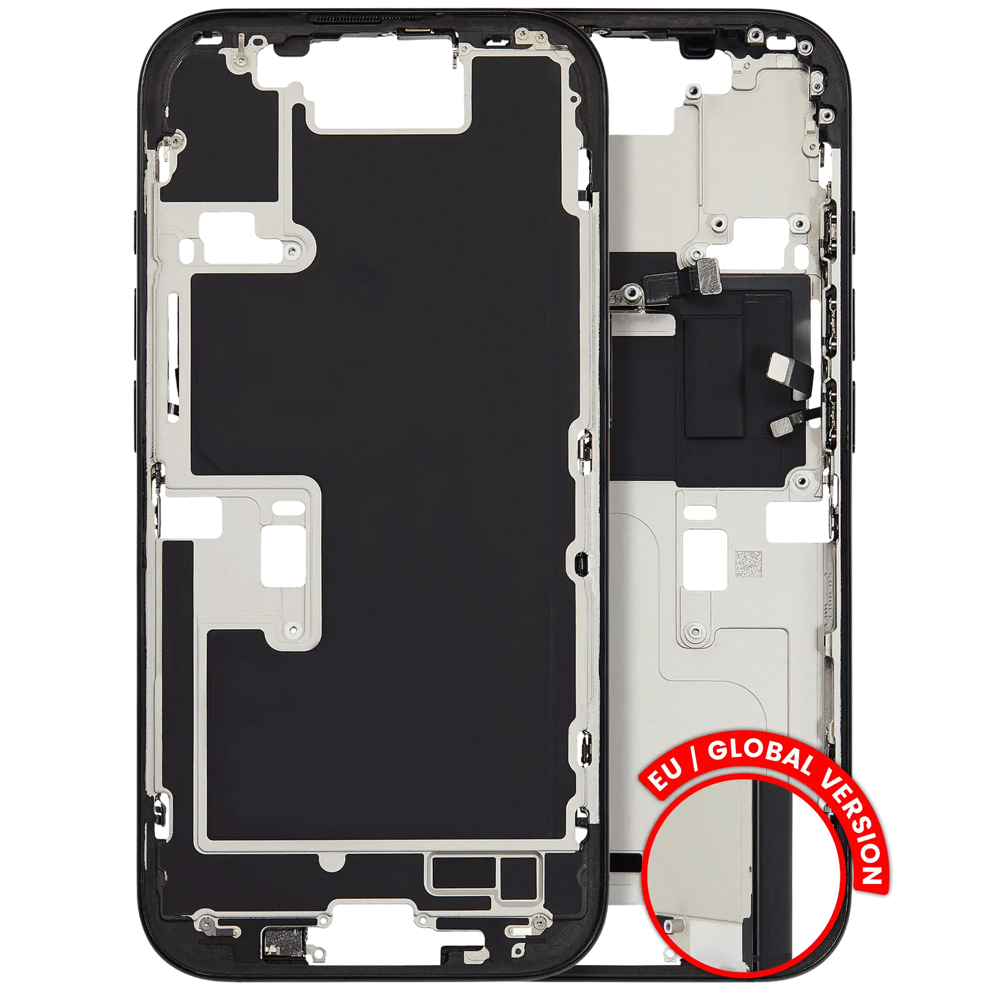 Mid-Frame Housing W/ Small Parts For iPhone 16 Pro (EU / Global Version) (Pull) (Black Titanium)