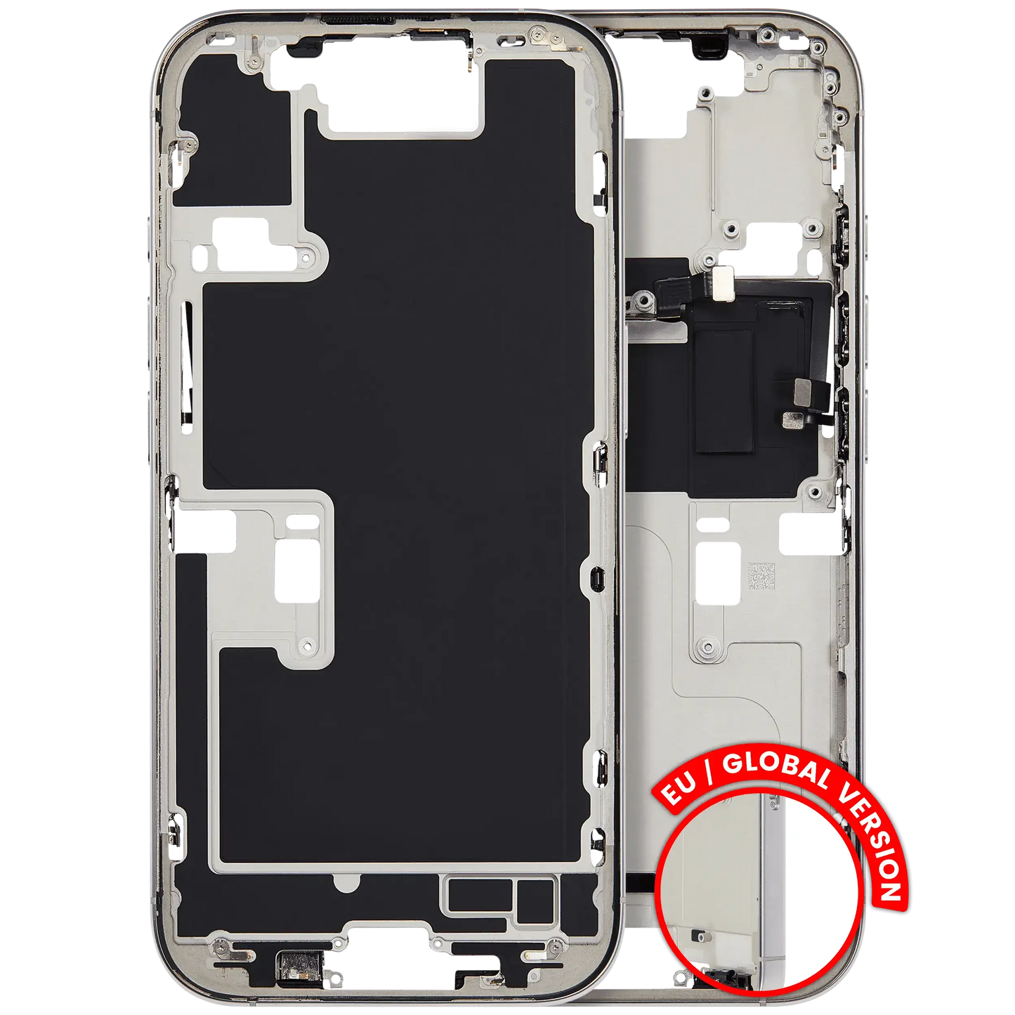 Mid-Frame Housing W/ Small Parts For iPhone 16 Pro (EU / Global Version) (Pull) (White Titanium)