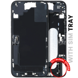Mid-Frame Housing W/ Charging Port Flex & Small Parts For iPhone 16 Plus (EU / Global Version) (Pull) (Black)
