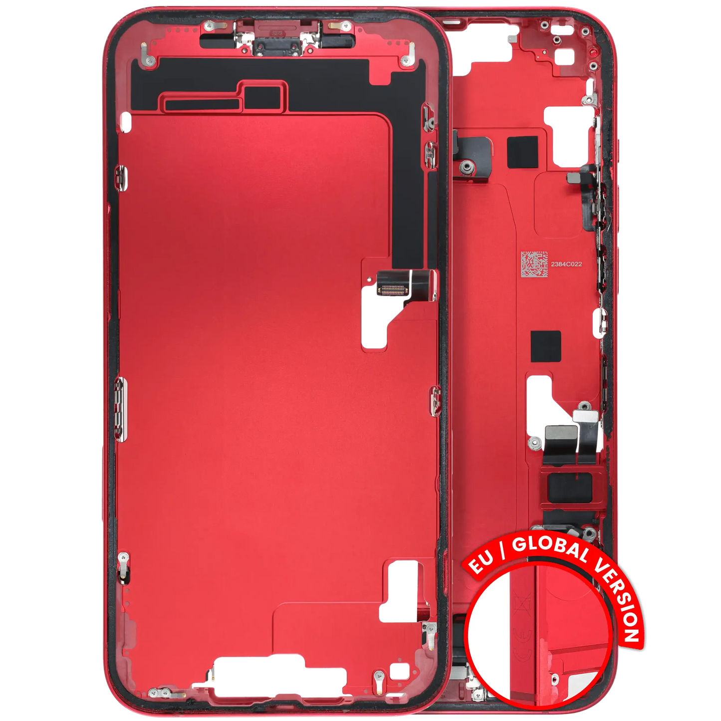 Mid-Frame Housing W/ Charging Port Flex & Small Parts For iPhone 14 Plus (EU / Global Version) (Pull) (Red)