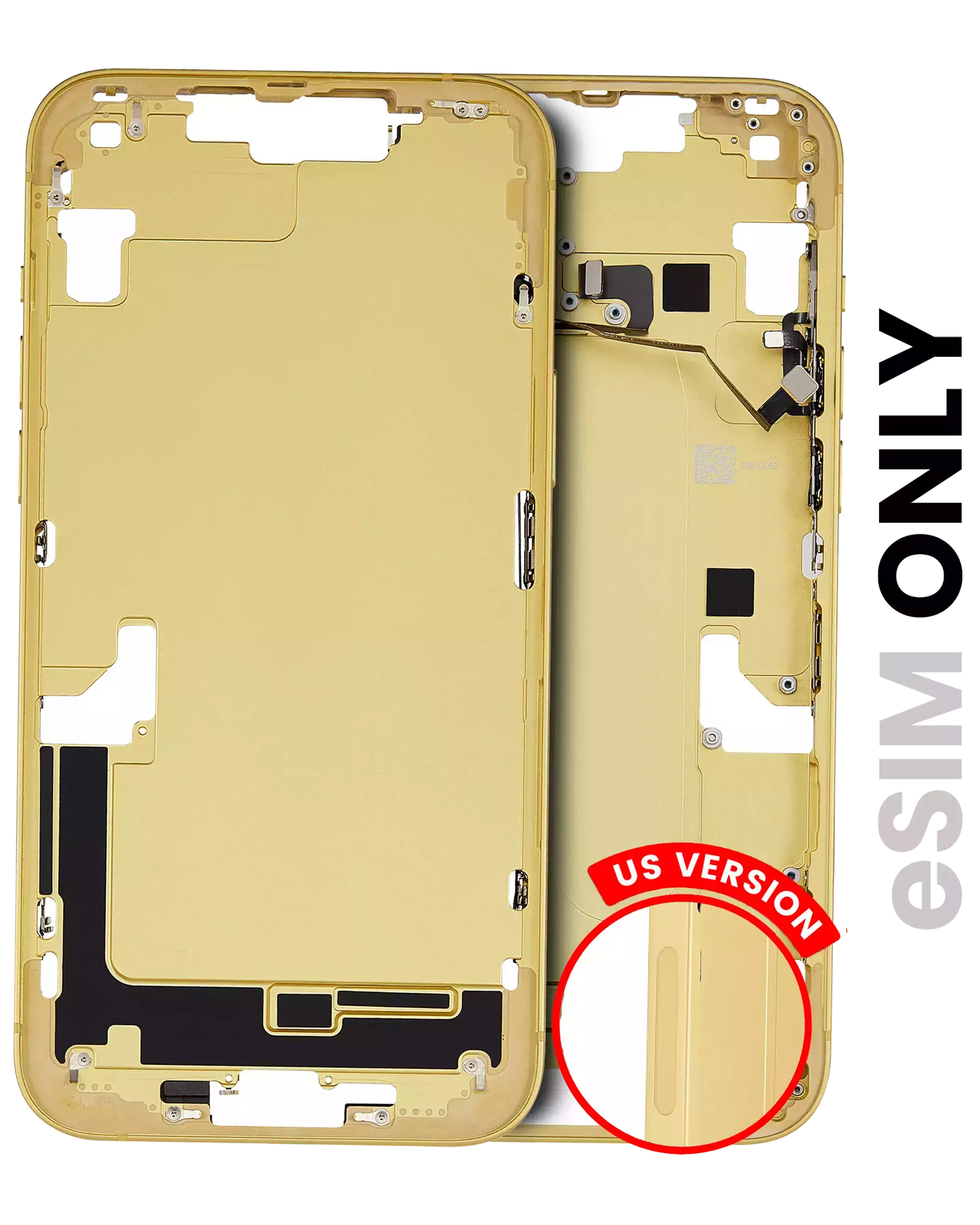 Mid-Frame Housing W/ Small Parts For iPhone 14 Plus (US Version) (Pull) (Yellow)