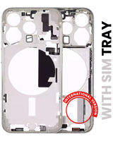 Mid-Frame Housing W/ Small Parts For iPhone 15 Pro (EU / Global Version) (Pull) (White Titanium)