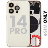Back Housing W/ Small Parts For iPhone 14 Pro (US Version) (Pull) (Gold)