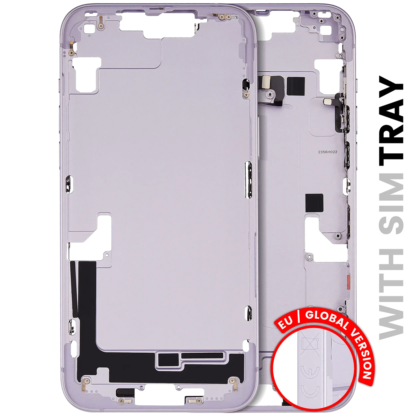Mid-Frame Housing W/ Small Parts For iPhone 14 Plus (EU / Global Version) (Pull) (Purple)