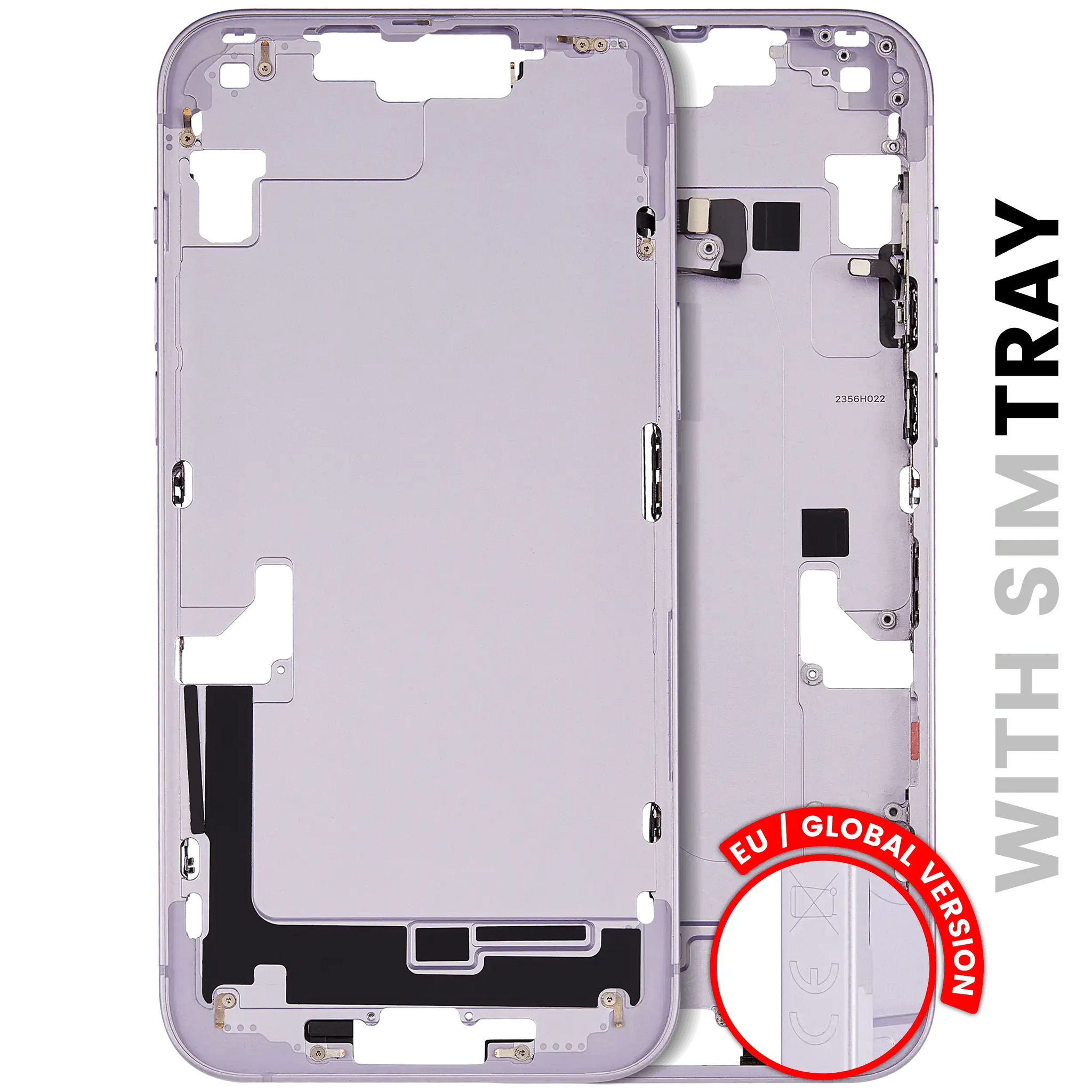 Mid-Frame Housing W/ Small Parts For iPhone 14 Plus (EU / Global Version) (Pull) (Purple)