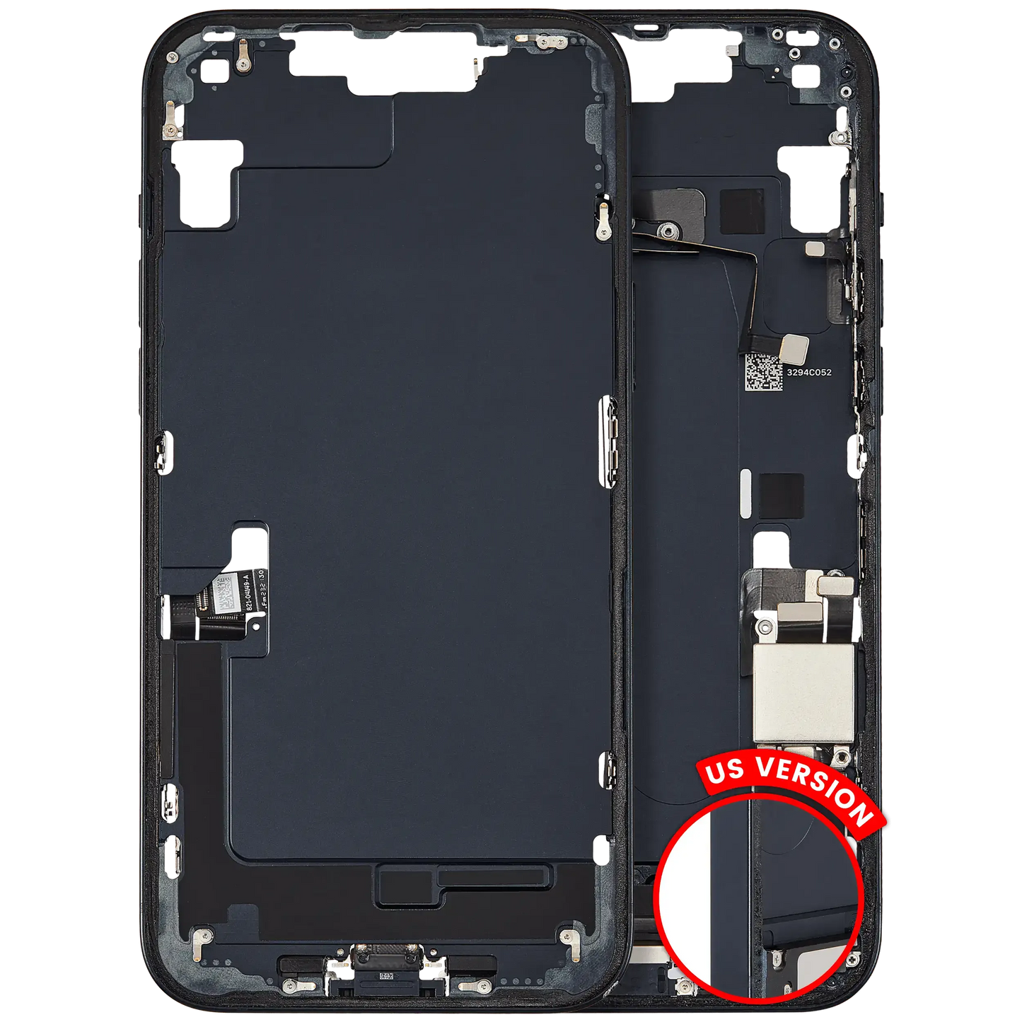 Mid-Frame Housing W/ Charging Port Flex & Small Parts For iPhone 14 Plus (US Version) (Pull) (Midnight)
