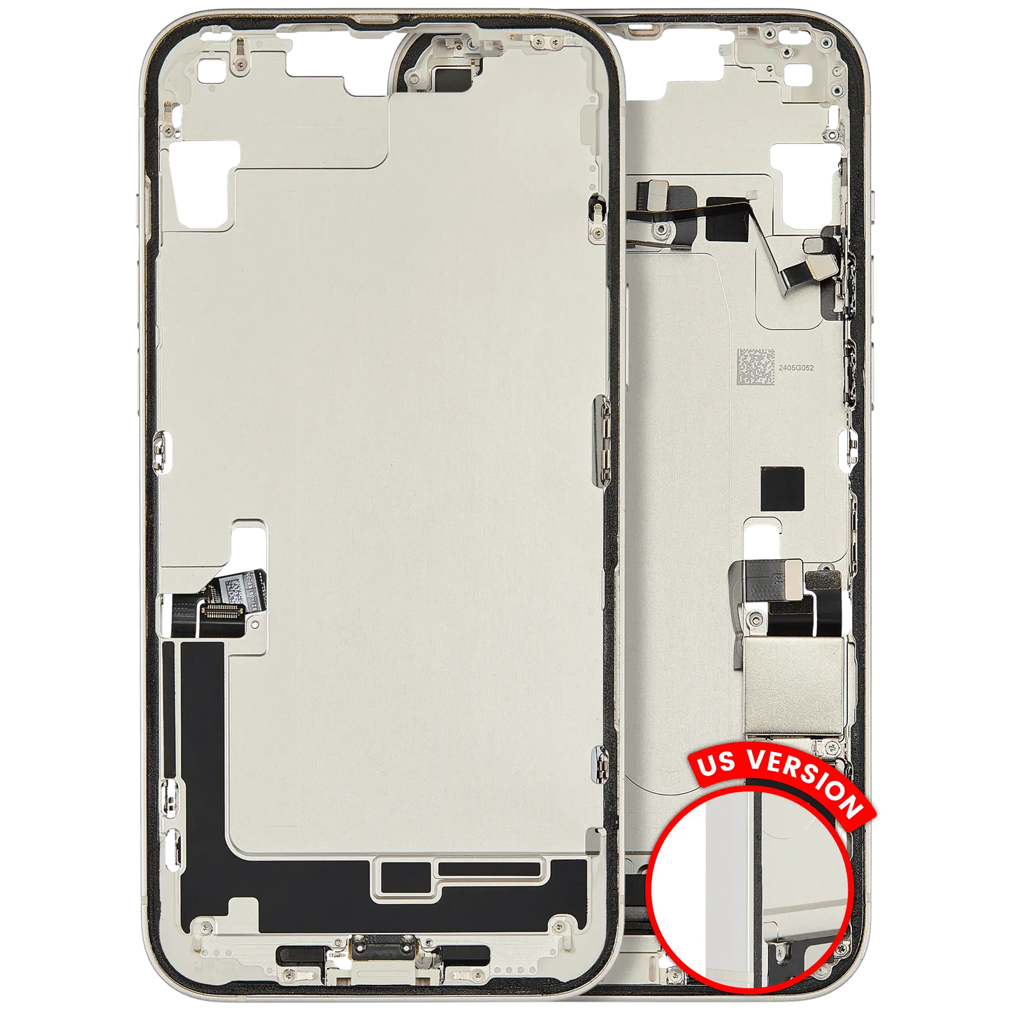 Mid-Frame Housing W/ Charging Port Flex & Small Parts For iPhone 14 Plus (US Version) (Pull) (Starlight)
