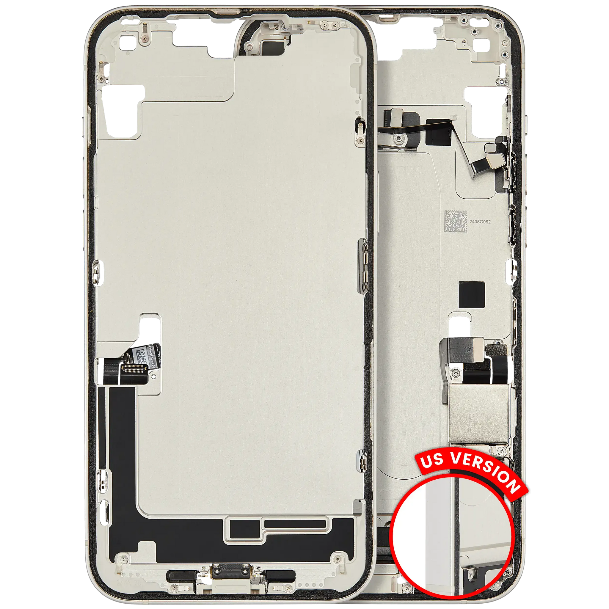 Mid-Frame Housing W/ Charging Port Flex & Small Parts For iPhone 14 Plus (US Version) (Pull) (Starlight)
