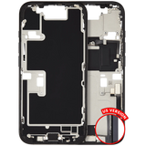 Mid-Frame Housing W/ Charging Port Flex & Small Parts For iPhone 16 Pro (US Version) (Pull) (Black Titanium)