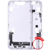 Mid-Frame Housing W/ Charging Port Flex & Small Parts For iPhone 14 (US Version) (Pull) (Purple)