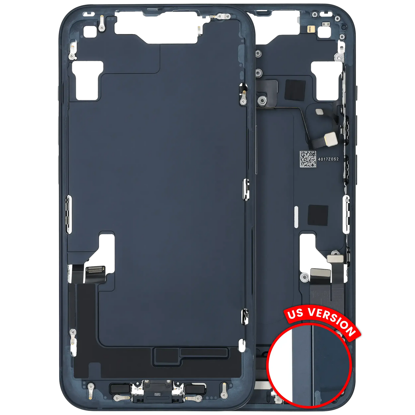 Mid-Frame Housing W/ Charging Port Flex & Small Parts For iPhone 14 (US Version) (Pull) (Midnight)