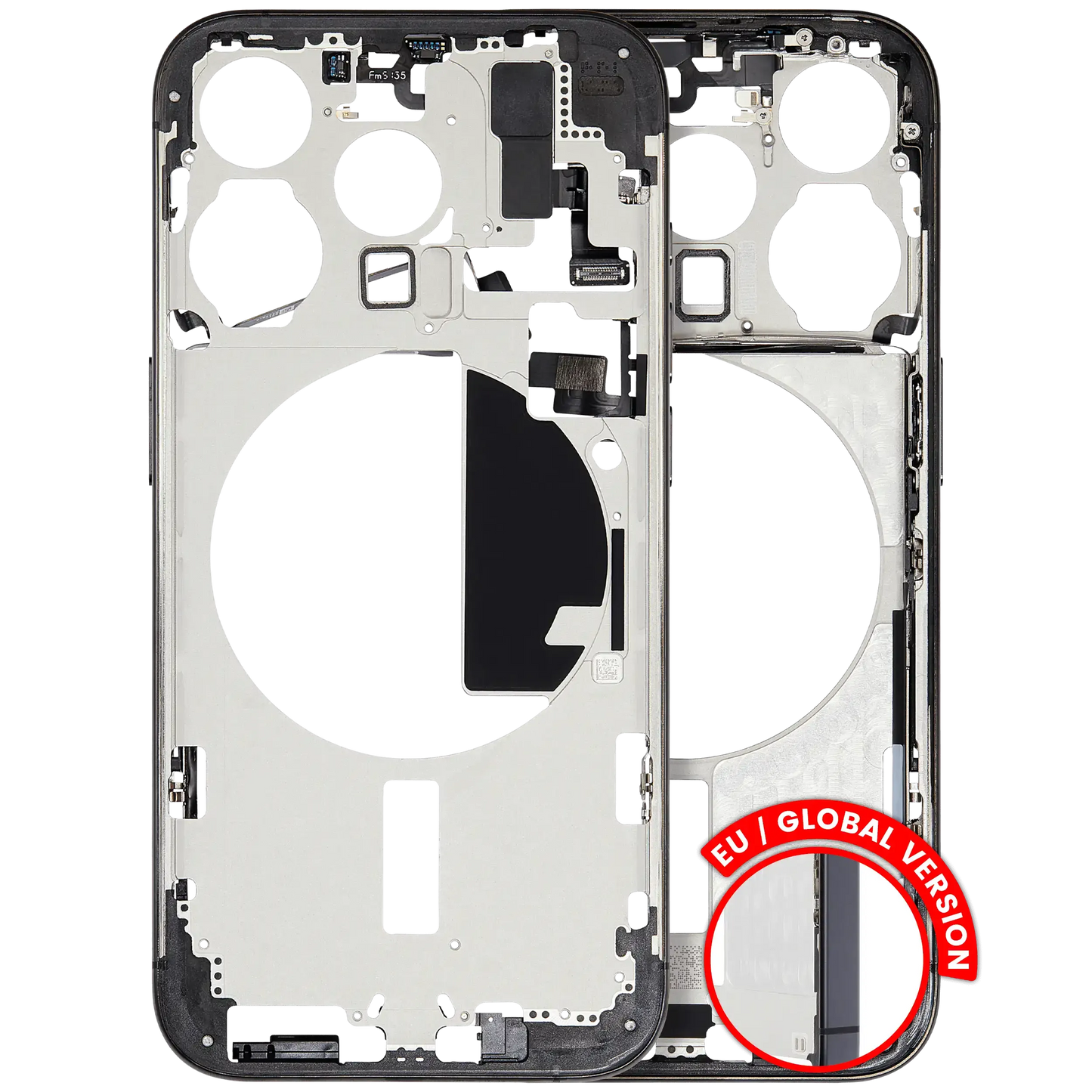 Mid-Frame Housing W/ Small Parts For iPhone 15 Pro (EU / Global Version) (Pull) (Black Titanium)