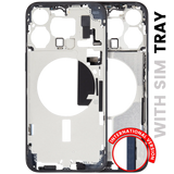Mid-Frame Housing W/ Small Parts For iPhone 15 Pro Max (EU / Global Version) (Used OEM Pull: Grade A) (Blue Titanium)