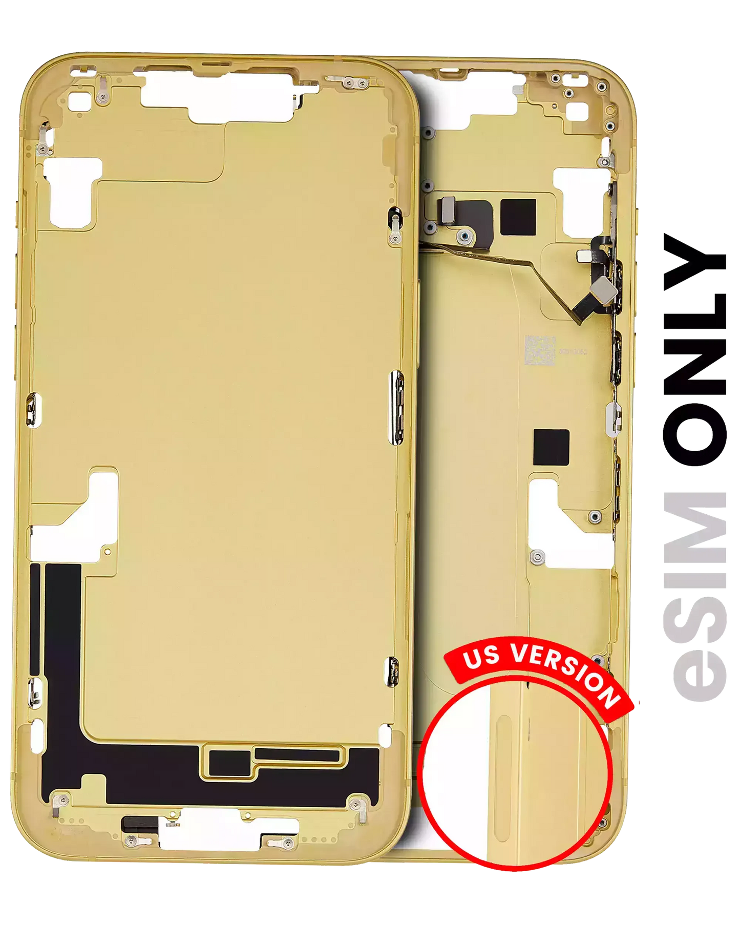 Mid-Frame Housing W/ Small Parts For iPhone 14 Plus (US Version) (Pull) (Yellow)