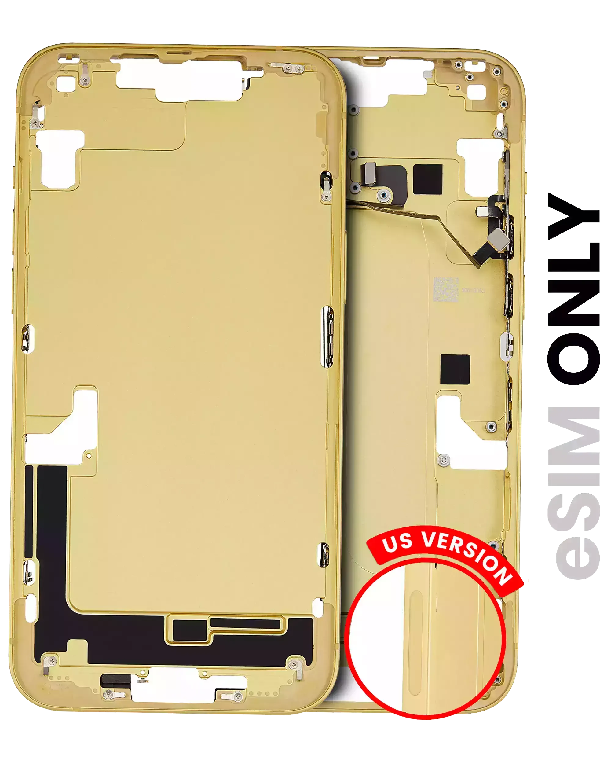 Mid-Frame Housing W/ Small Parts For iPhone 14 Plus (US Version) (Pull) (Yellow)