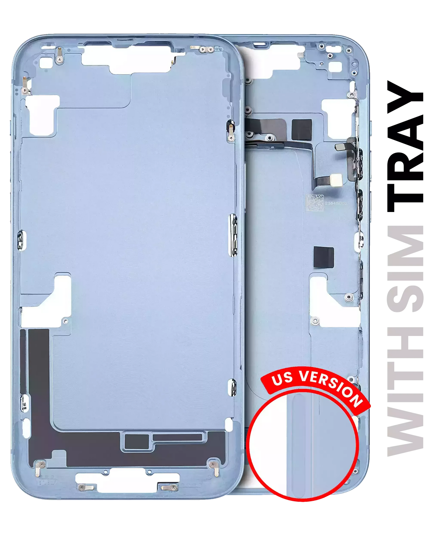 Mid-Frame Housing W/ Small Parts For iPhone 14 Plus (EU / Global Version) (Pull) (Blue)