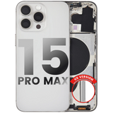Back Housing W/ Small Parts For iPhone 15 Pro Max (US Version) (Pull) (White Titanium)