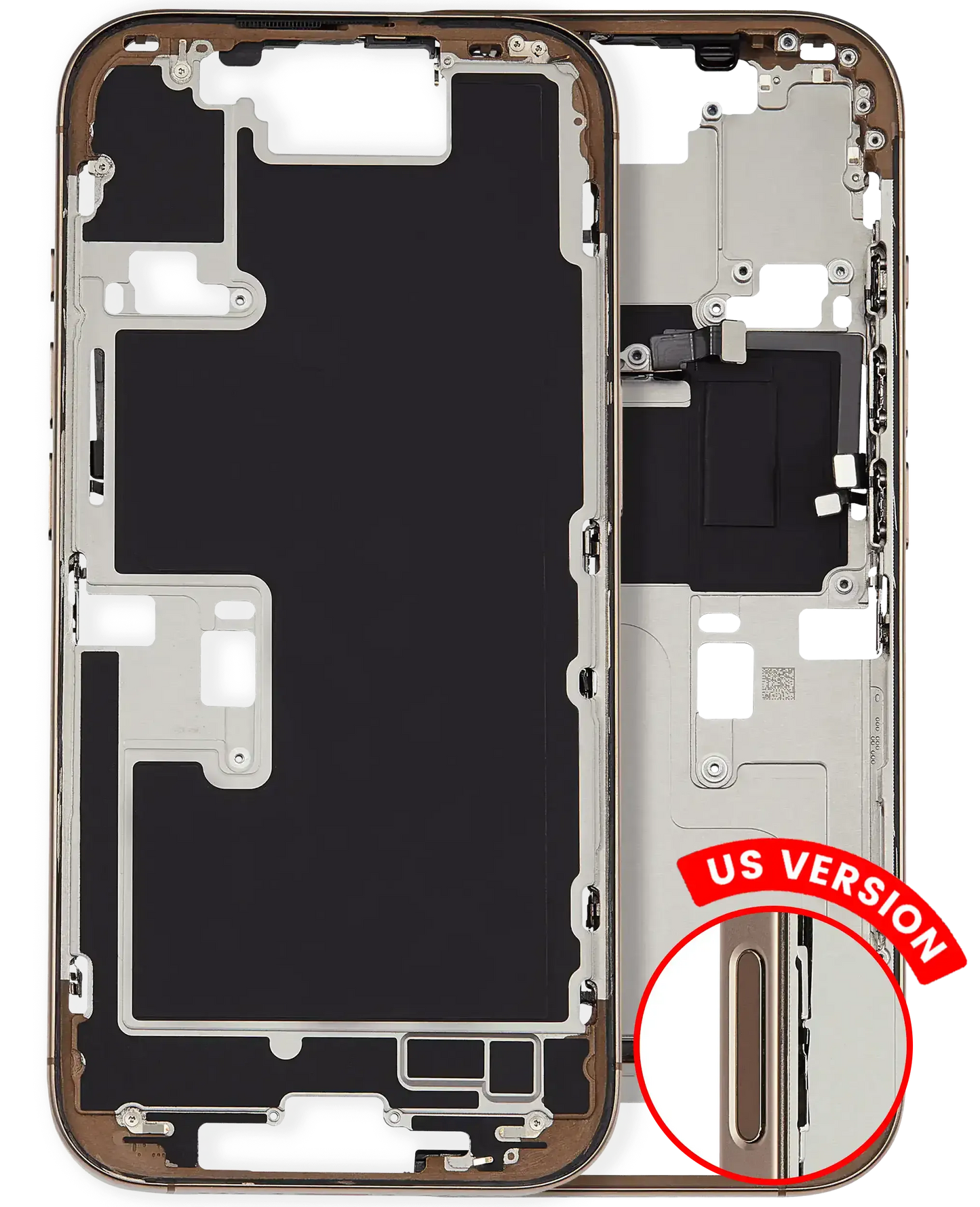 Mid-Frame Housing W/ Small Parts For iPhone 16 Pro (US Version) (Pull) (Desert Titanium)