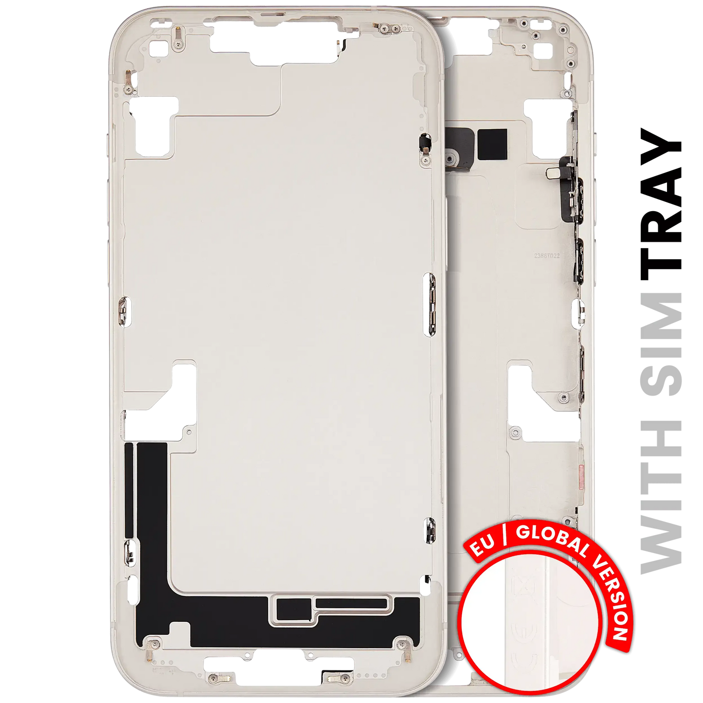 Mid-Frame Housing W/ Small Parts For iPhone 14 Plus (EU / Global Version) (Pull) (Starlight)