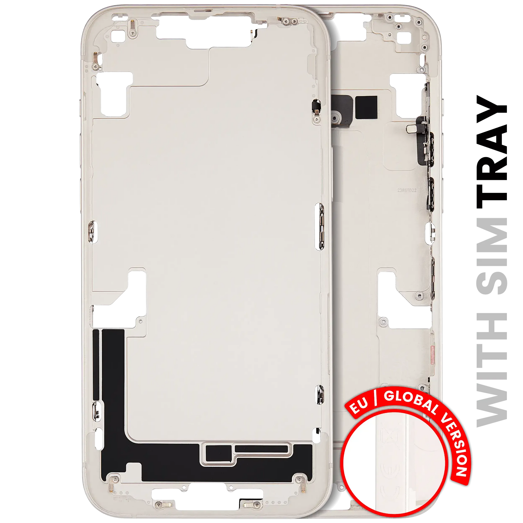 Mid-Frame Housing W/ Small Parts For iPhone 14 Plus (EU / Global Version) (Pull) (Starlight)