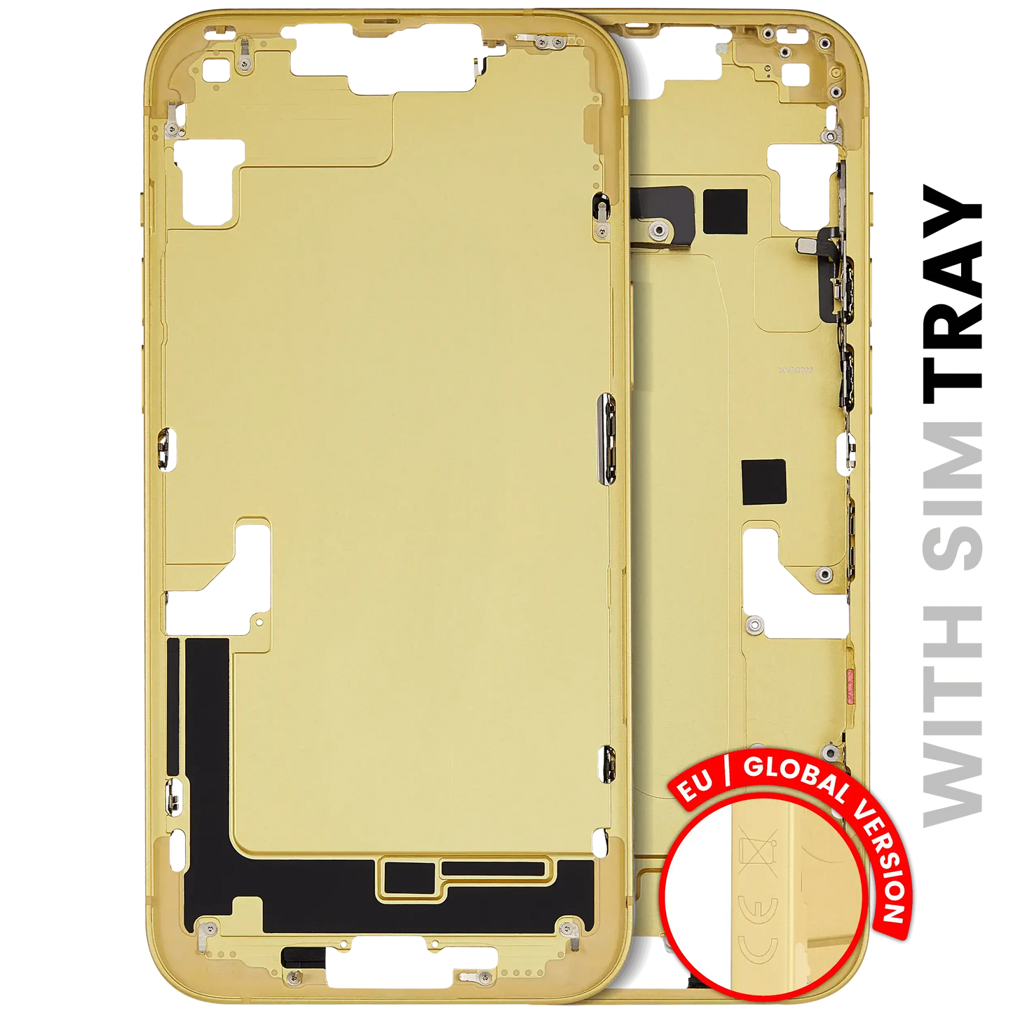Mid-Frame Housing W/ Small Parts For iPhone 14 Plus (EU / Global Version) (Pull) (Yellow)