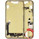 Mid-Frame Housing W/ Charging Port Flex & Small Parts For iPhone 14 Plus (US Version) (Pull) (Yellow)