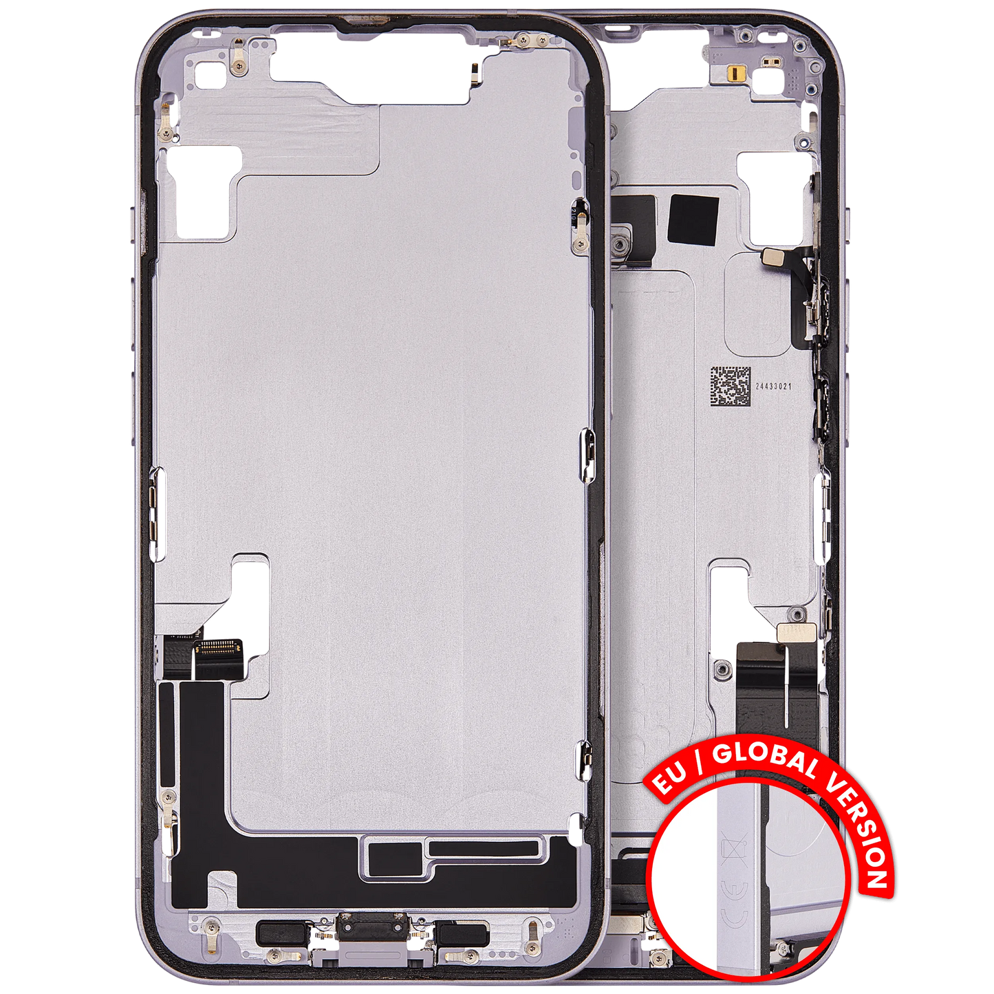 Mid-Frame Housing W/ Charging Port Flex & Small Parts For iPhone 14 (EU / Global Version) (Pull) (Purple)