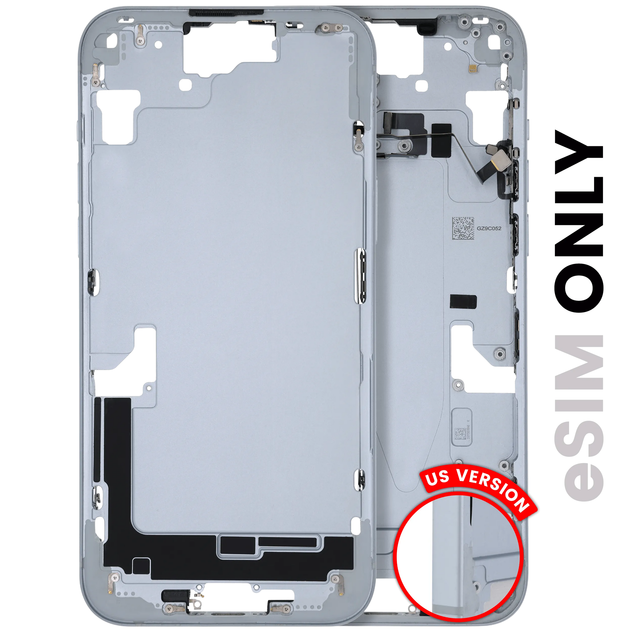 Mid-Frame Housing W/ Small Parts For iPhone 15 Plus (US Version) (Pull) (Blue)