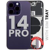 Back Housing W/ Charging Port Flex & Small Parts For iPhone 14 Pro (EU / Global Version) (Pull) (Deep Purple)