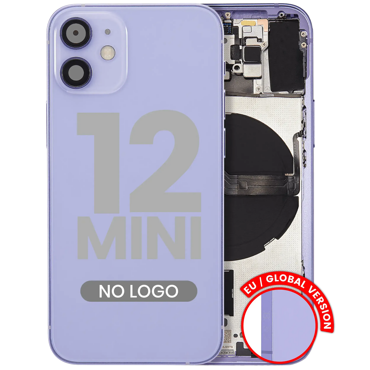 Back Housing W/ Small Parts For iPhone 12 Mini (EU / Global Version) (Pull) (Purple)