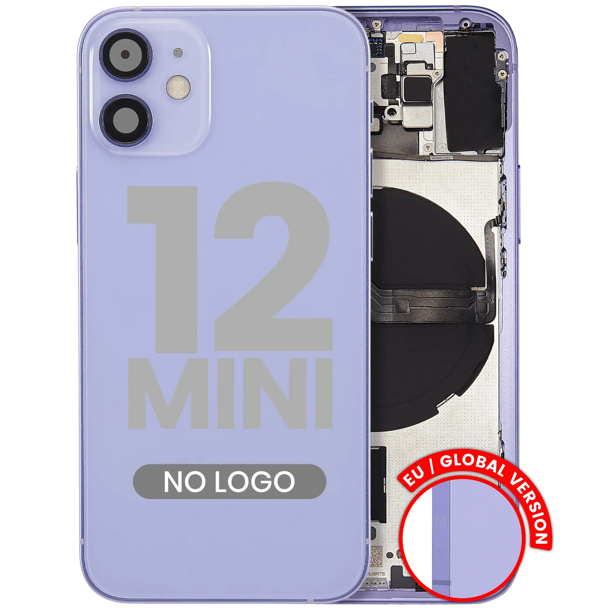 Back Housing W/ Small Parts For iPhone 12 Mini (EU / Global Version) (Pull) (Purple)