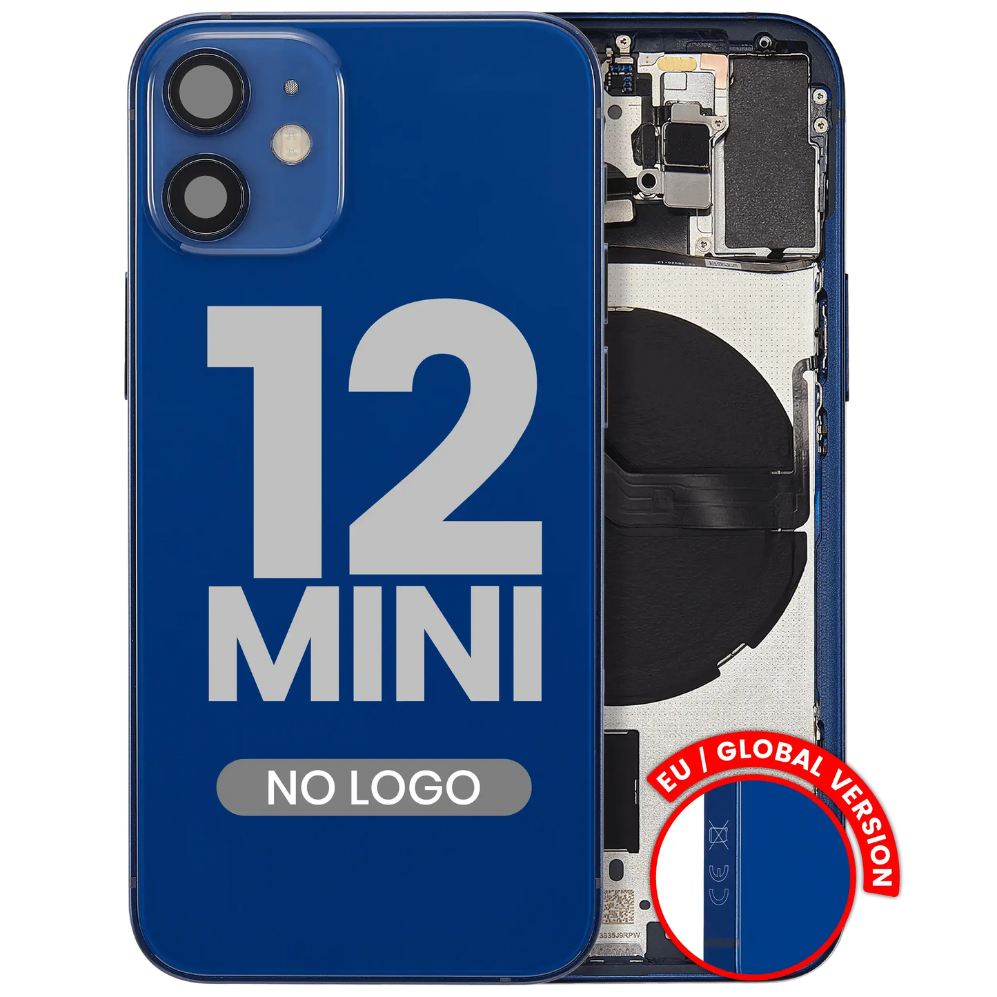 Back Housing W/ Small Parts For iPhone 12 Mini (EU / Global Version) (Pull) (Blue)