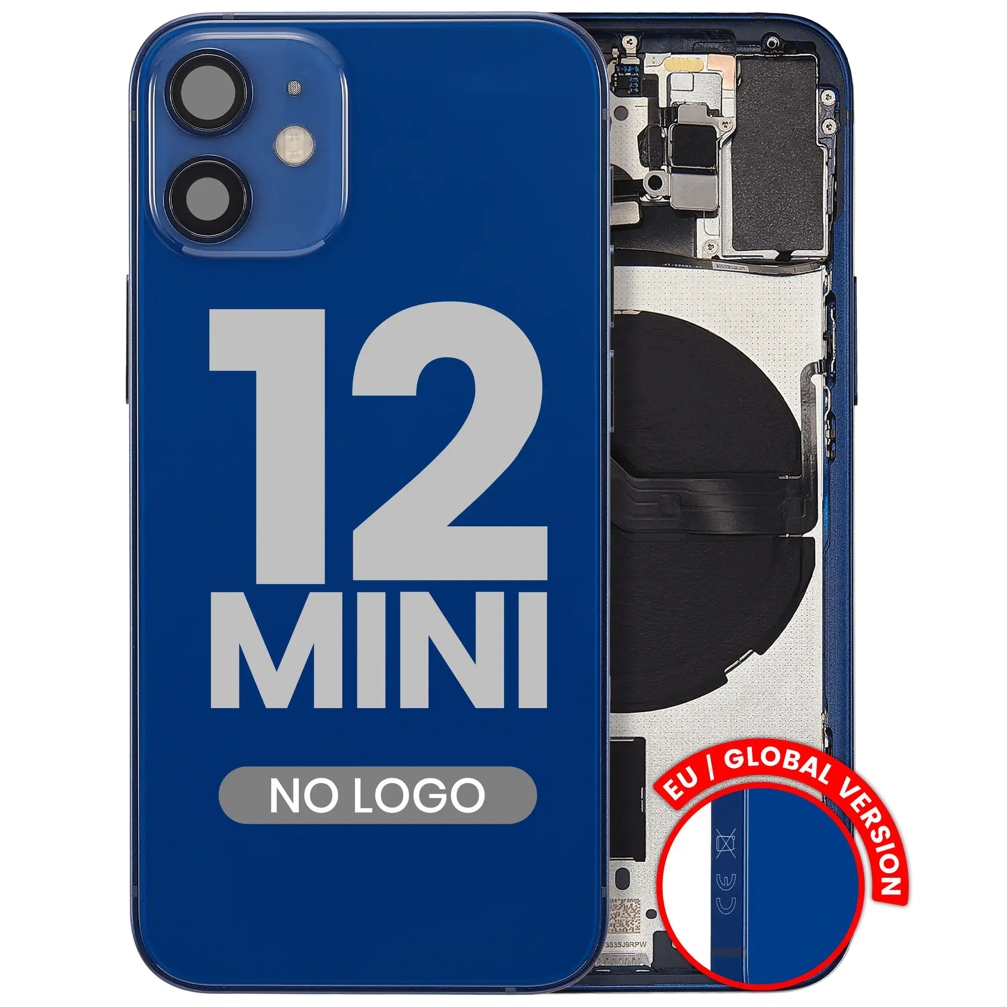 Back Housing W/ Small Parts For iPhone 12 Mini (EU / Global Version) (Pull) (Blue)