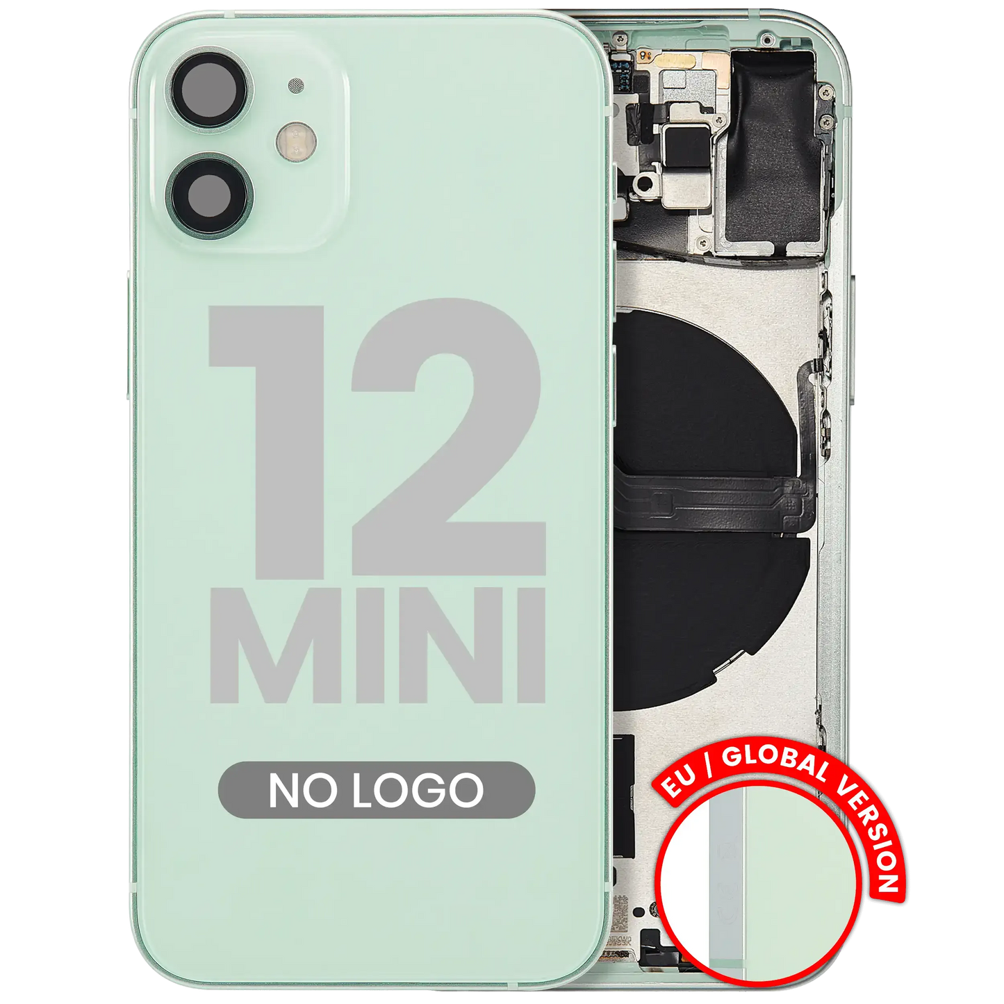 Back Housing W/ Small Parts For iPhone 12 Mini (EU / Global Version) (Pull) (Green)