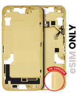 Mid-Frame Housing W/ Small Parts For iPhone 14 (US Version) (Pull) (Yellow)