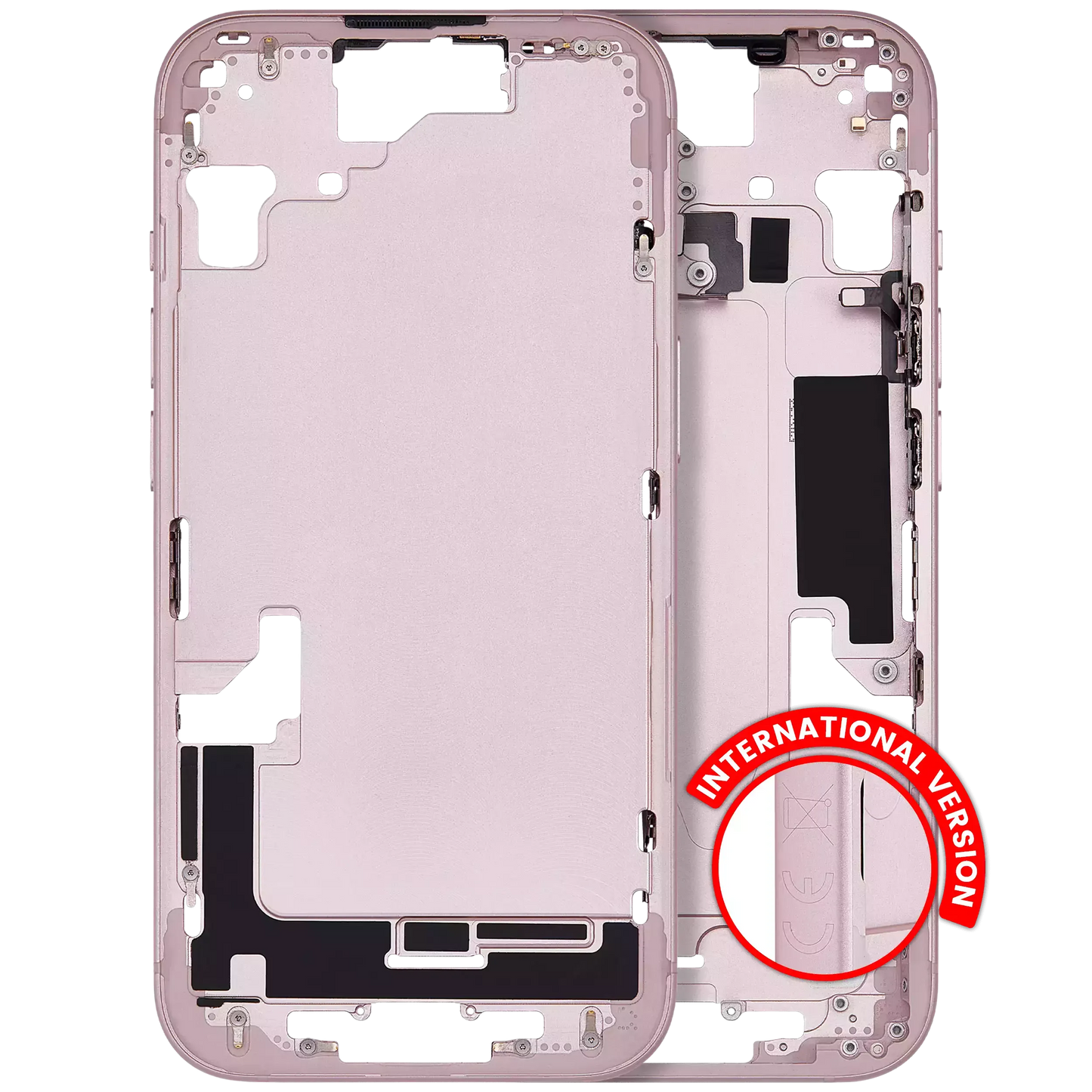 Mid-Frame Housing W/ Small Parts For iPhone 15 (EU / Global Version) (Pull) (Pink)