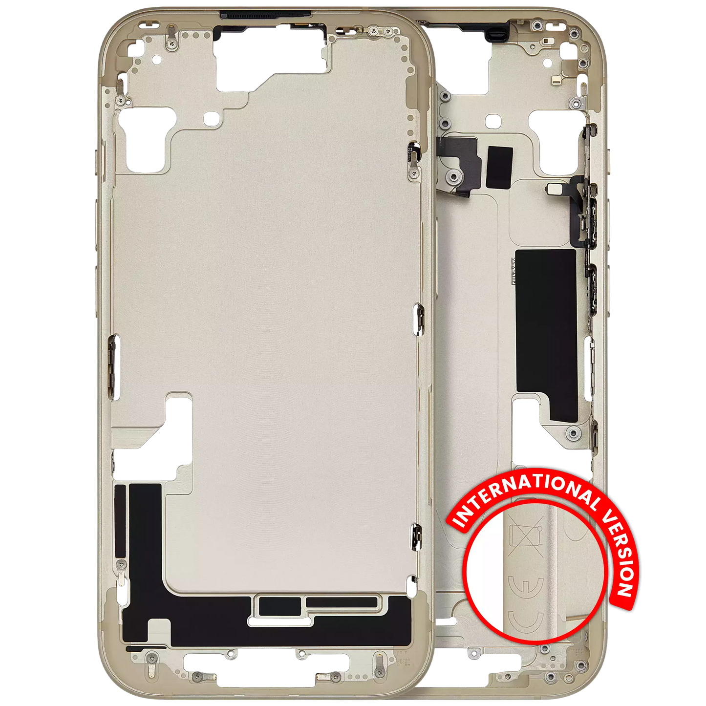 Mid-Frame Housing W/ Small Parts For iPhone 15 (EU / Global Version) (Pull) (Yellow)