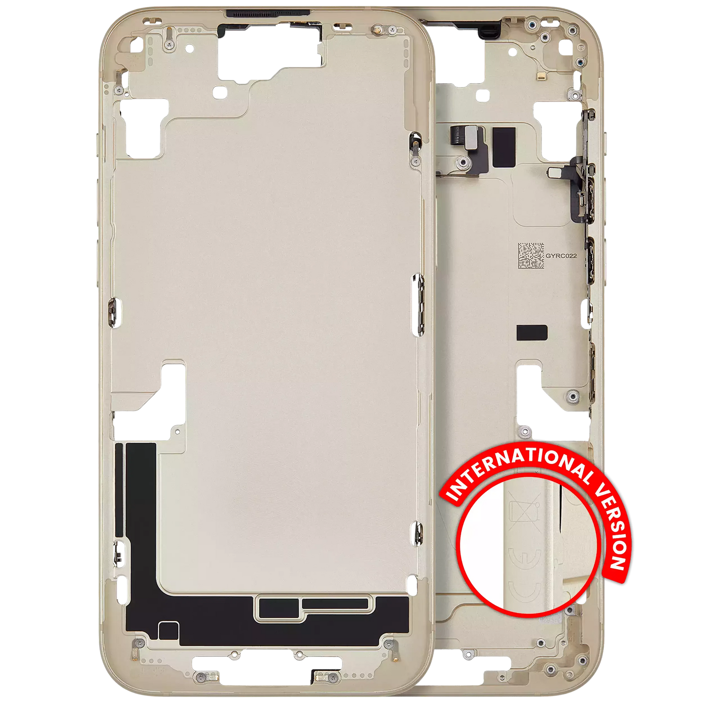 Mid-Frame Housing W/ Small Parts For iPhone 15 Plus (EU / Global Version) (Pull) (Yellow)
