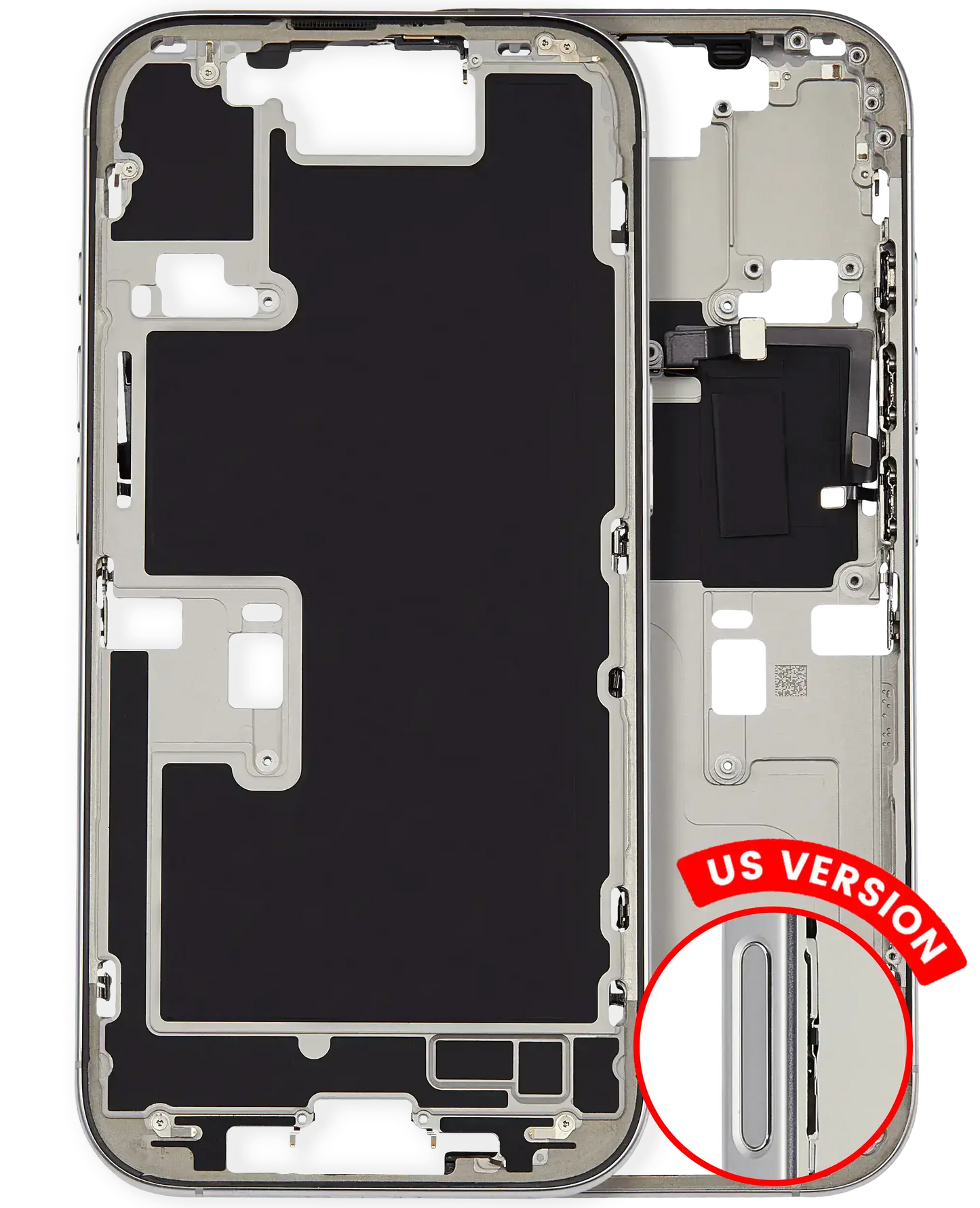 Mid-Frame Housing W/ Small Parts For iPhone 16 Pro (US Version) (Pull) (White Titanium)