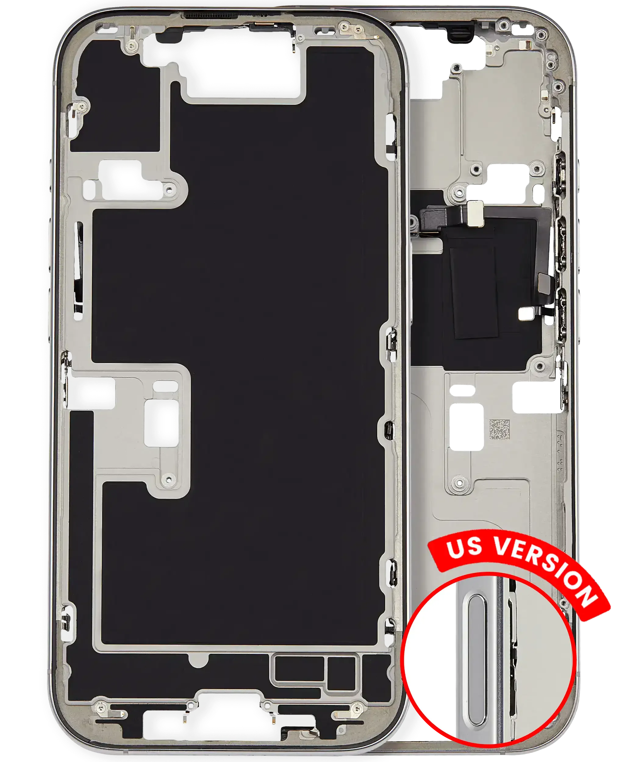 Mid-Frame Housing W/ Small Parts For iPhone 16 Pro (US Version) (Pull) (White Titanium)