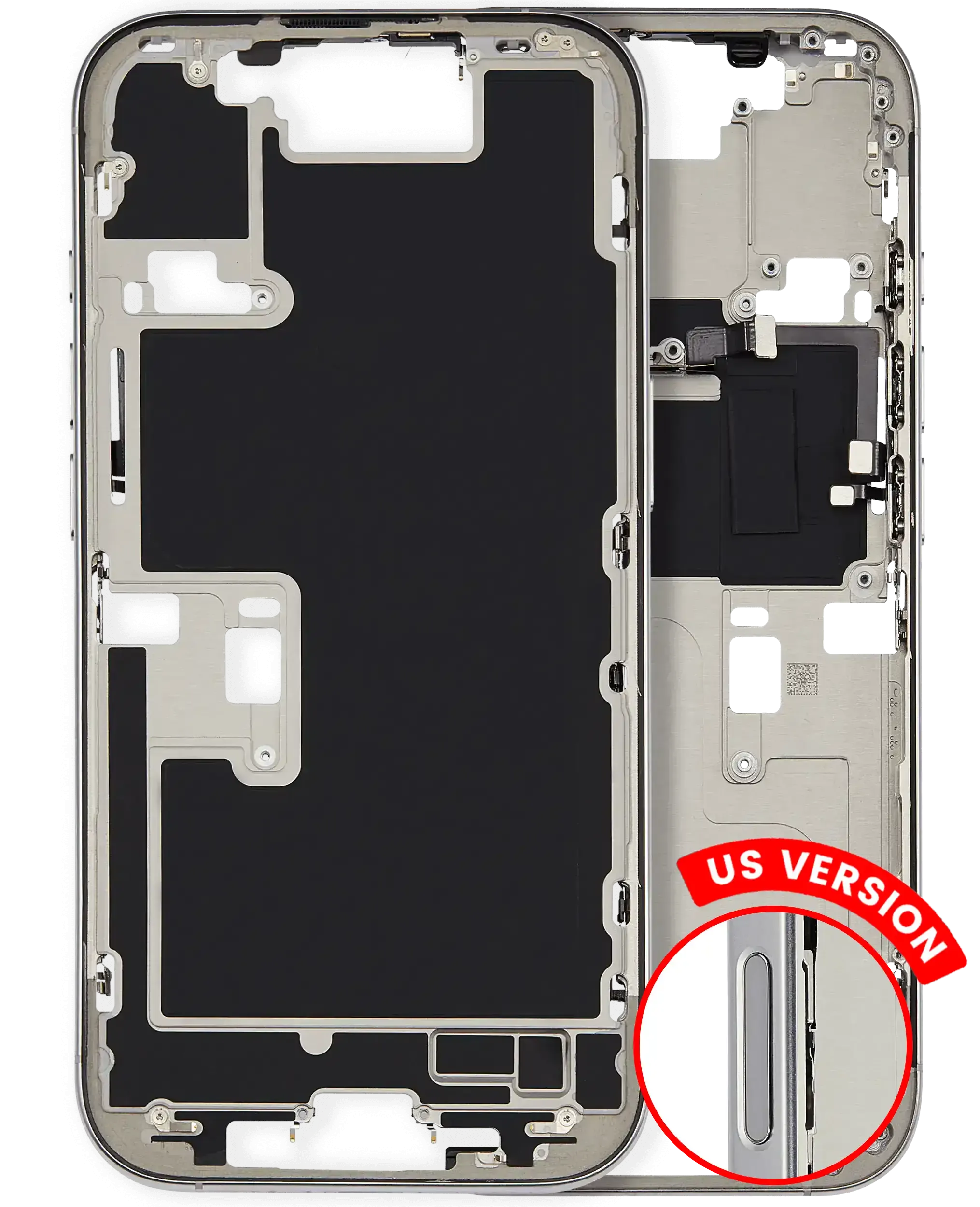 Mid-Frame Housing W/ Small Parts For iPhone 16 Pro (US Version) (Pull) (Natural Titanium)